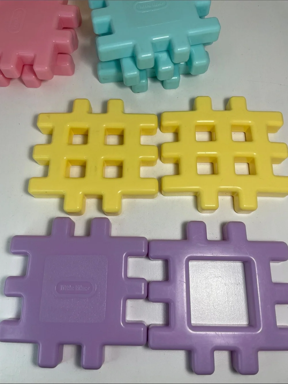 Little Tikes 90s Vintage Pastel Waffle Blocks- Pink, Purple, Baby Blue, Yellow
